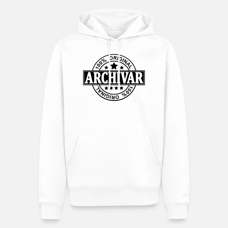 Archivar - Männer Premium Bio Hoodie - Weiß