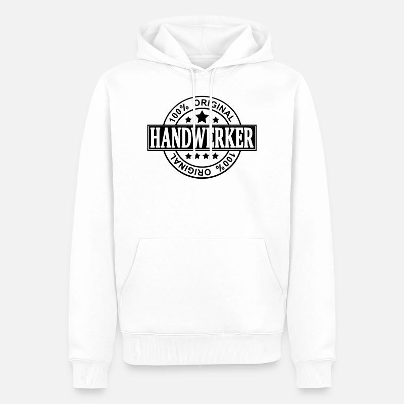 Handwerker - Männer Premium Bio Hoodie - Weiß