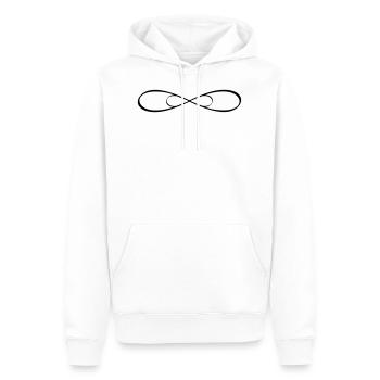 amitié signe infini double Infinity - Sweat à capuche Premium bio Homme - blanc - Devant - Nico (187cm)