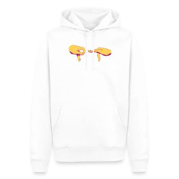 pété gang jaune - Sweat à capuche Premium bio Homme - blanc - Devant - Nico (187cm)