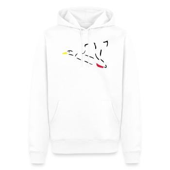 Duck - Men’s Premium Organic Hoodie - white - Front - Nico (187cm)