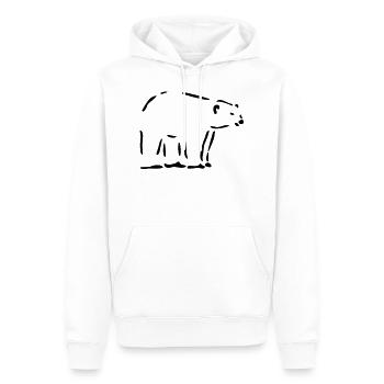 Eisbär - Männer Premium Bio Hoodie - Weiß - Vorne - Nico (187cm)
