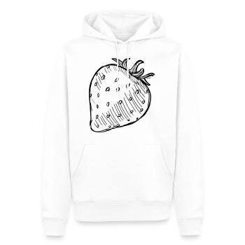 Fraise de la - Sweat à capuche Premium bio Homme - blanc - Devant - Nico (187cm)
