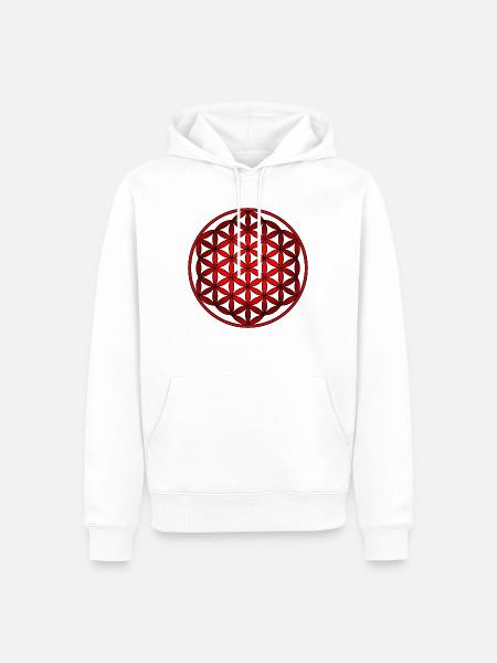 Flower of Life, Esoteric, Flower of Life, Yoga - Men’s Premium Organic Hoodie - white