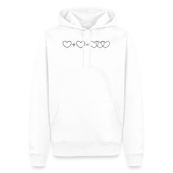 3 - Männer Premium Bio Hoodie - Weiß - Vorne - Nico (187cm)