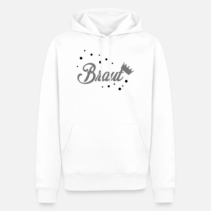 Mariée Couronne - Sweat à capuche Premium bio Homme - blanc