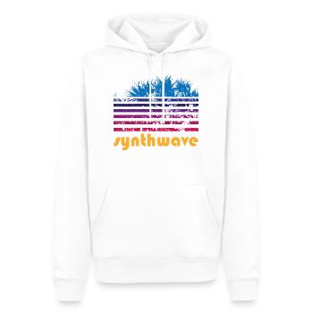 synthwave pandanus - Männer Premium Bio Hoodie - Weiß - Vorne - Nico (187cm)