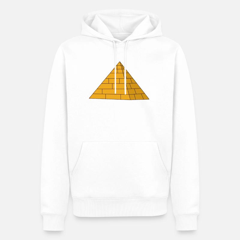 Pyramide - Männer Premium Bio Hoodie - Weiß