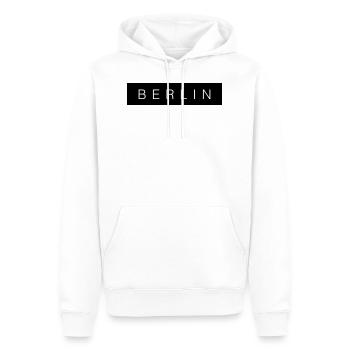 Berlin Block Modern Text Gift - Men’s Premium Organic Hoodie - white - Front - Nico (187cm)