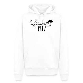 Glückspilz Glückspilzin Glück Sprüche Geschenk - Männer Premium Bio Hoodie - Weiß - Vorne - Nico (187cm)