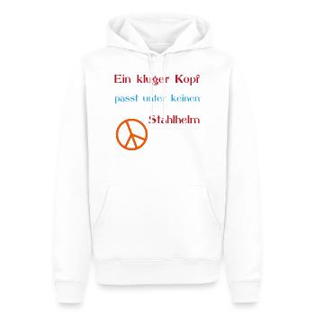 Spruch Rechts Rassismus Geschenk Aufruf Gewalt - Männer Premium Bio Hoodie - Weiß - Vorne - Nico (187cm)