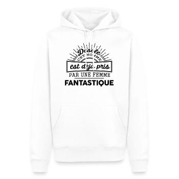 Femme Fantastique cadeau pour homme - Sweat à capuche Premium bio Homme - blanc - Devant - Nico (187cm)