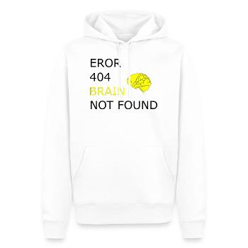 Eror 404, Lustige Sprüche Cool Funny Witzig - Männer Premium Bio Hoodie - Weiß - Vorne - Nico (187cm)
