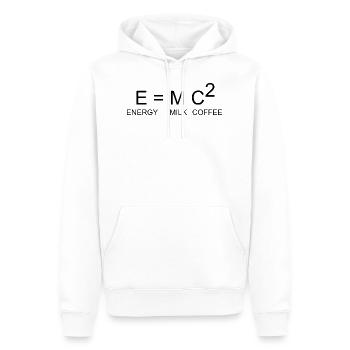 Energy Milk Coffee, Cool Lustig Geek Physiker Nerd - Männer Premium Bio Hoodie - Weiß - Vorne - Nico (187cm)