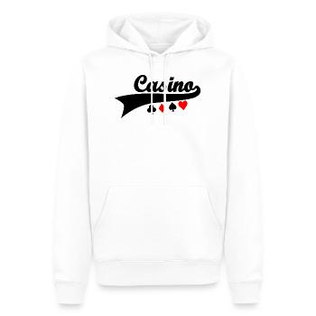 Casino - Poker Blackjack Roulette - Glücksspiel - Männer Premium Bio Hoodie - Weiß - Vorne - Nico (187cm)