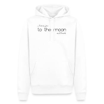 i love you to the moon and back - Männer Premium Bio Hoodie - Weiß - Vorne - Nico (187cm)