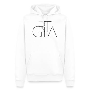 greta - Männer Premium Bio Hoodie - Weiß - Vorne - Nico (187cm)