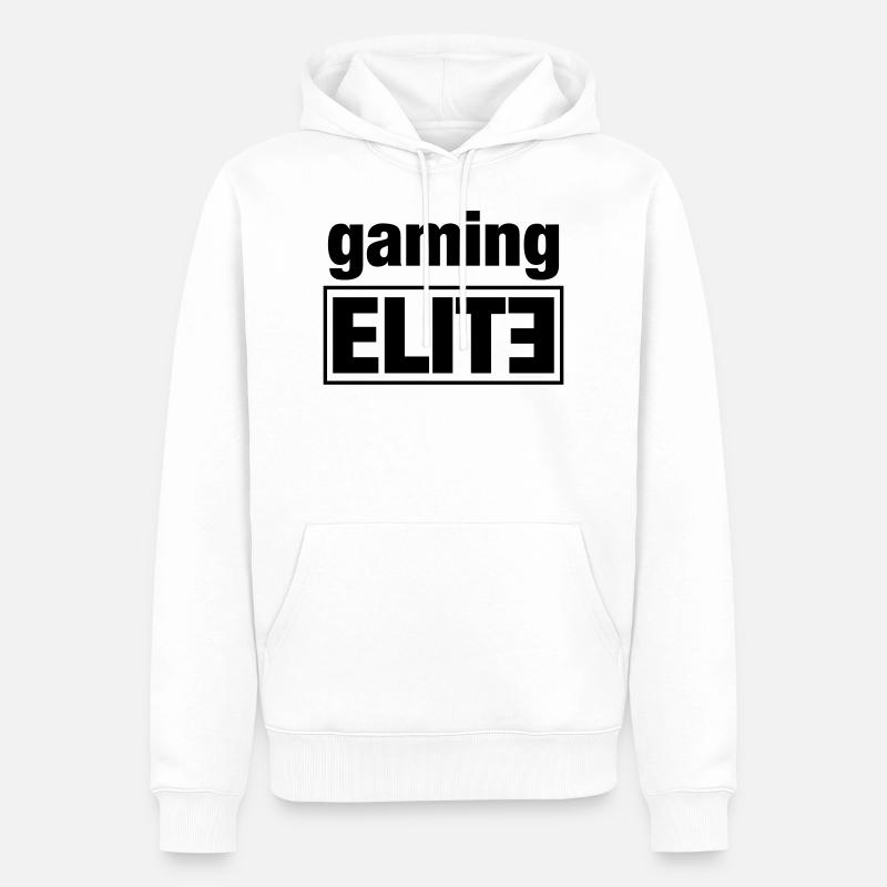 gaming elite - Männer Premium Bio Hoodie - Weiß