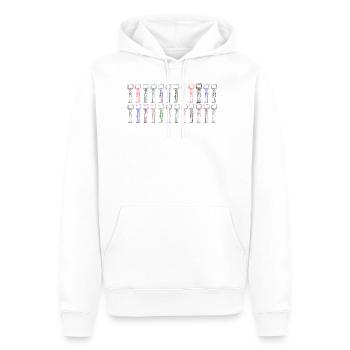 salut. gang. - Sweat à capuche Premium bio Homme - blanc - Devant - Nico (187cm)