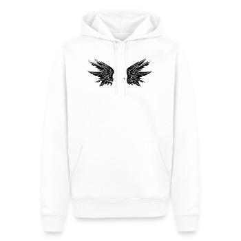 Ailes d’ange - Sweat à capuche Premium bio Homme - blanc - Devant - Nico (187cm)