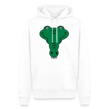Alligator - Männer Premium Bio Hoodie - Weiß - Vorne - Nico (187cm)