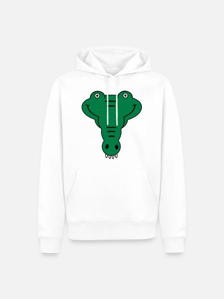 alligator - Men’s Premium Organic Hoodie - white