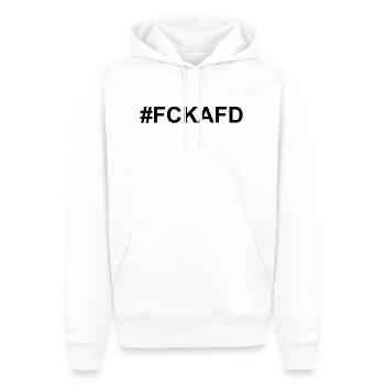 #FCKAFD White - Männer Premium Bio Hoodie - Weiß - Vorne - Nico (187cm)