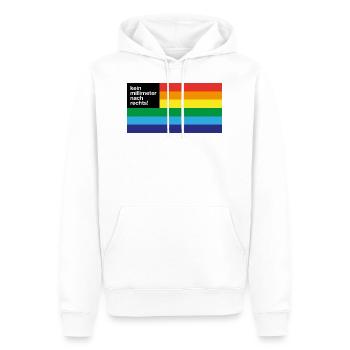 kein millimeter nach rechte gegen rechts nazis - Männer Premium Bio Hoodie - Weiß - Vorne - Nico (187cm)