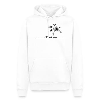 Insel-Palme / Island Palm Tree (1c) - Männer Premium Bio Hoodie - Weiß - Vorne - Nico (187cm)