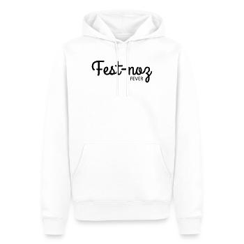 Bretagne - Fest-noz fever - Sweat à capuche Premium bio Homme - blanc - Devant - Nico (187cm)