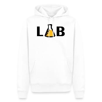 LAB (2c) - Sweat à capuche Premium bio Homme - blanc - Devant - Nico (187cm)