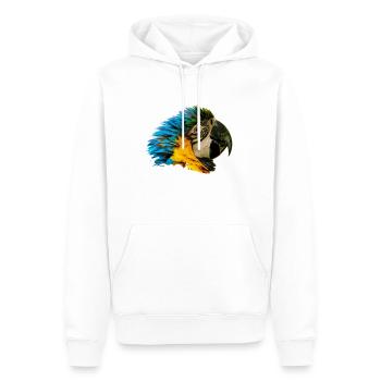 Papageienkopf - Männer Premium Bio Hoodie - Weiß - Vorne - Nico (187cm)