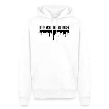Tuning - Bitte nicht am Lack lecken - Männer Premium Bio Hoodie - Weiß - Vorne - Nico (187cm)