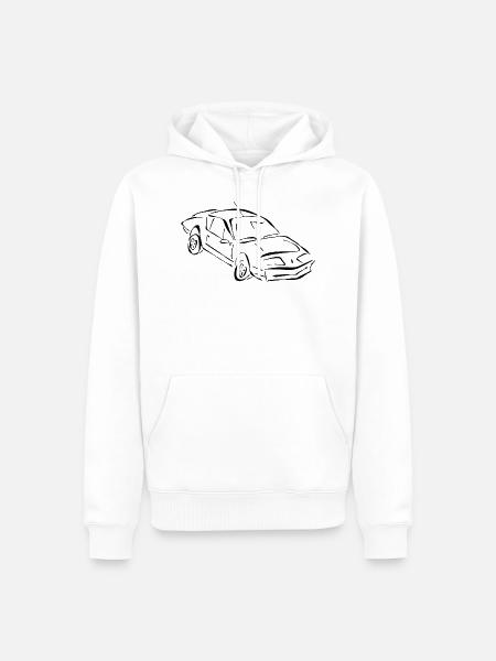 Alpine Car - Männer Premium Bio Hoodie - Weiß