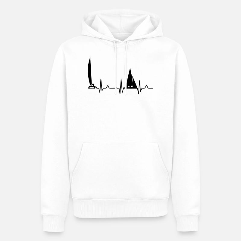voile - Sweat à capuche Premium bio Homme - blanc