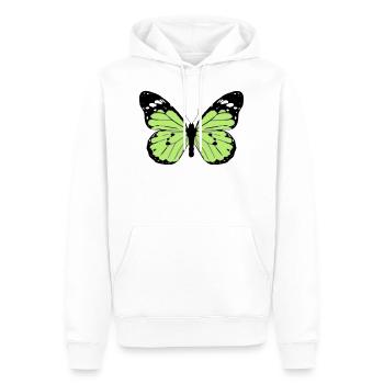 Black and green butterfly - Men’s Premium Organic Hoodie - white - Front - Nico (187cm)