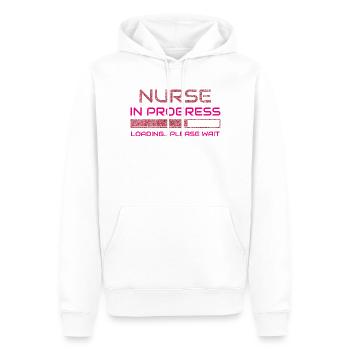 Infirmière - Sweat à capuche Premium bio Homme - blanc - Devant - Nico (187cm)