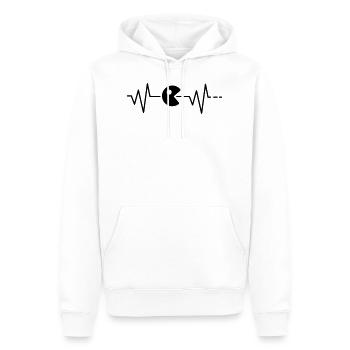 Heartbeat gaming pac mind video game retro man - Men’s Premium Organic Hoodie - white - Front - Nico (187cm)