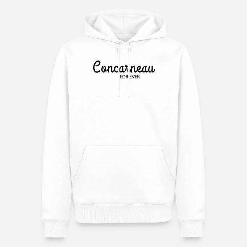 Bretagne - Concarneau for ever - Sweat à capuche Premium bio Homme - blanc