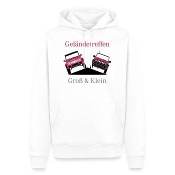 Gross & Klein Geländewagen Treffen - Männer Premium Bio Hoodie - Weiß - Vorne - Nico (187cm)
