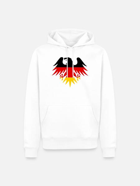 Deutschland Adler Nr.2 (3-farbig) - Men’s Premium Organic Hoodie - white