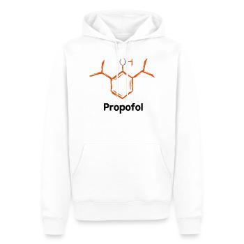 Propofol - Männer Premium Bio Hoodie - Weiß - Vorne - Nico (187cm)