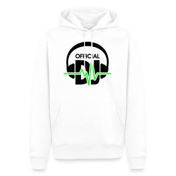 Casque DJ officiel Pulse Frequency DJ Disc Jockey - Sweat à capuche Premium bio Homme - blanc - Devant - Nico (187cm)