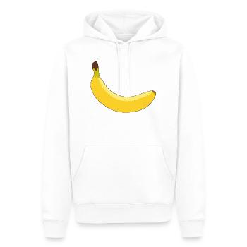 Banane Bananen Geschenkidee - Männer Premium Bio Hoodie - Weiß - Vorne - Nico (187cm)