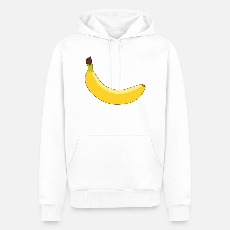 Banane Banane Idée cadeau - Sweat à capuche Premium bio Homme - blanc