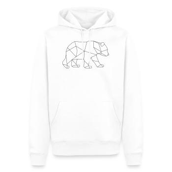 Polar Bear Polar Bear Bear Geometric Ice North Pole Arctic - Men’s Premium Organic Hoodie - white - Front - Nico (187cm)