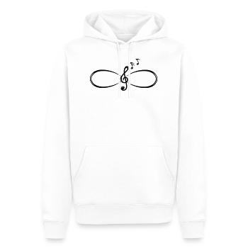 Clef Treble Clef Infinity Symbol - Sweat à capuche Premium bio Homme - blanc - Devant - Nico (187cm)