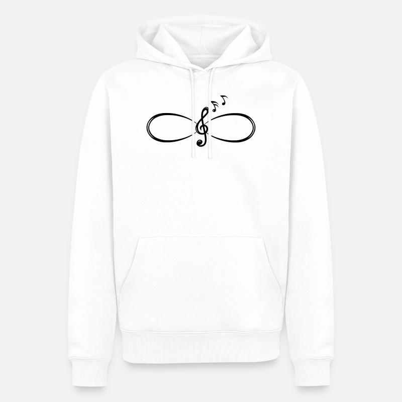 Clef Treble Clef Infinity Symbol - Sweat à capuche Premium bio Homme - blanc