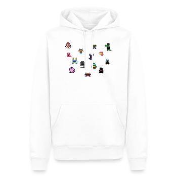 Pele mele chelou - Sweat à capuche Premium bio Homme - blanc - Devant - Nico (187cm)