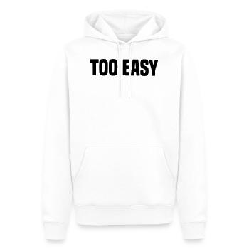 Trop facile pour facile à jouer Nerd Gaming Geek - Sweat à capuche Premium bio Homme - blanc - Devant - Nico (187cm)